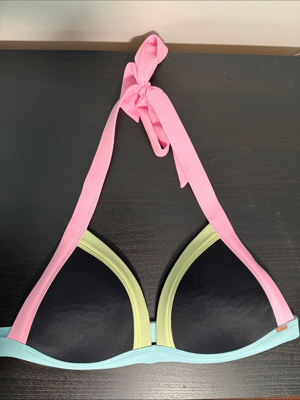 Pink Victoria Secret Colorblock Bikini Top